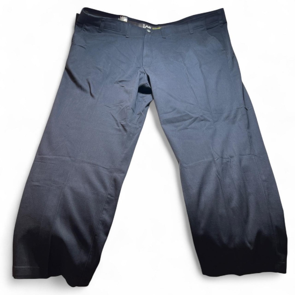 Lee Mens Extreme Motion Relaxed Taper Pants Navy Blue Chinos 48x30 104376540